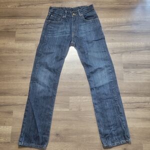 LEVI STRAUSS 514 Boys Medium Wash Slim Straight Jeans Size 18 Slim 27x29